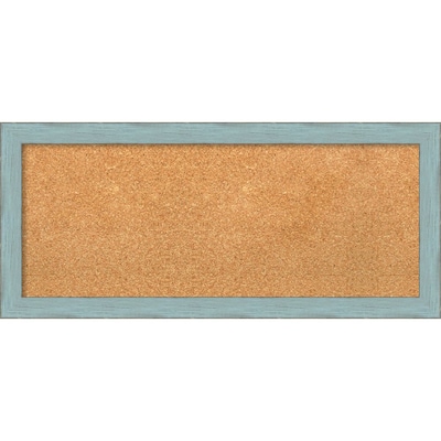 Amanti Art Panel Sky Blue Rustic 33W x 15H Framed Cork Board (DSW3907474)