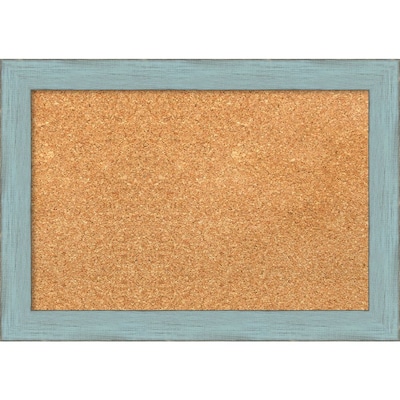 Amanti Art Small, Sky Blue Rustic 21W x 15H Blue Framed Cork Board (DSW3907475)