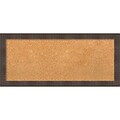 Amanti Art Panel Whiskey Brown Rustic 32W x 14H Framed Cork Board (DSW3907815)