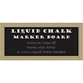 Amanti Art Framed Liquid Chalk Marker Board Panel Champagne Teardrop 33W x 15H Frame Champagne (DSW3908017)