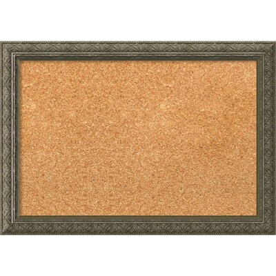 Amanti Art Framed Cork Board Small Barcelona Thin Champagne 20W x 14H Frame Champagne (DSW3908021)