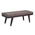 Studio Designs Home Parvise Upholstery 51W Tufted Microfiber Bench Brown (72025