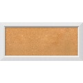 Amanti Art Panel Blanco White 33W x 15H Framed Cork Board (DSW3908047)