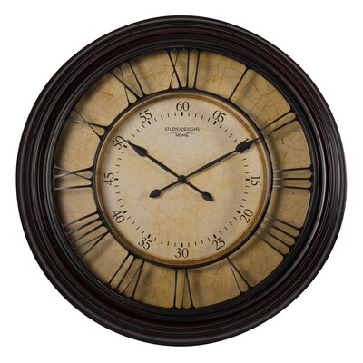 Studio Designs Home Traditional Chateau Wall Clock 29” Expresso (73002)