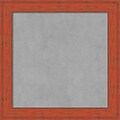 Amanti Art Small Square Bourbon Orange Rustic 14W x 14H Framed Magnetic Board (DSW3908054)