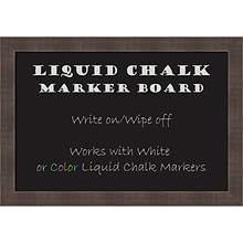 Amanti Art Framed Liquid Chalk Marker Board Medium Whiskey Brown Rustic 26W x 18H Frame Brown (DSW