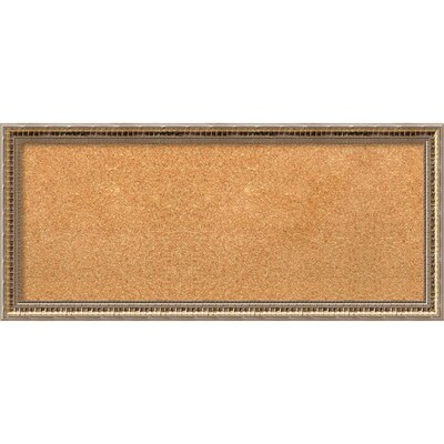 Amanti Art Panel Fluted Champagne 32W x 14H Framed Cork Board (DSW3908103)