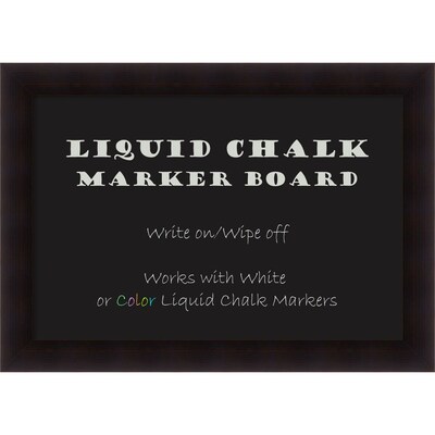 Amanti Art Framed Liquid Chalk Marker Board Extra Large Portico Espresso 42W x 30H Frame Espresso