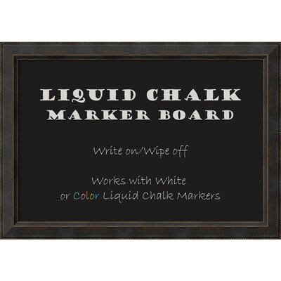 Amanti Art Framed Liquid Chalk Marker Board Extra Large Signore Bronze 41W x 29H Frame Bronze (DSW3908324)