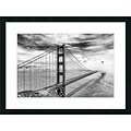 Amanti Art Framed Art Print Into the Abyss (Golden Gate) by Dave Gordon 32 x 24 Frame Satin Black (DSW3909441)