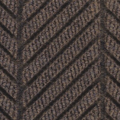 M+A Matting WaterHog Max Herringbone Classic Mat, Universal Cleated, 6 x 12.2, Chestnut Brown (224