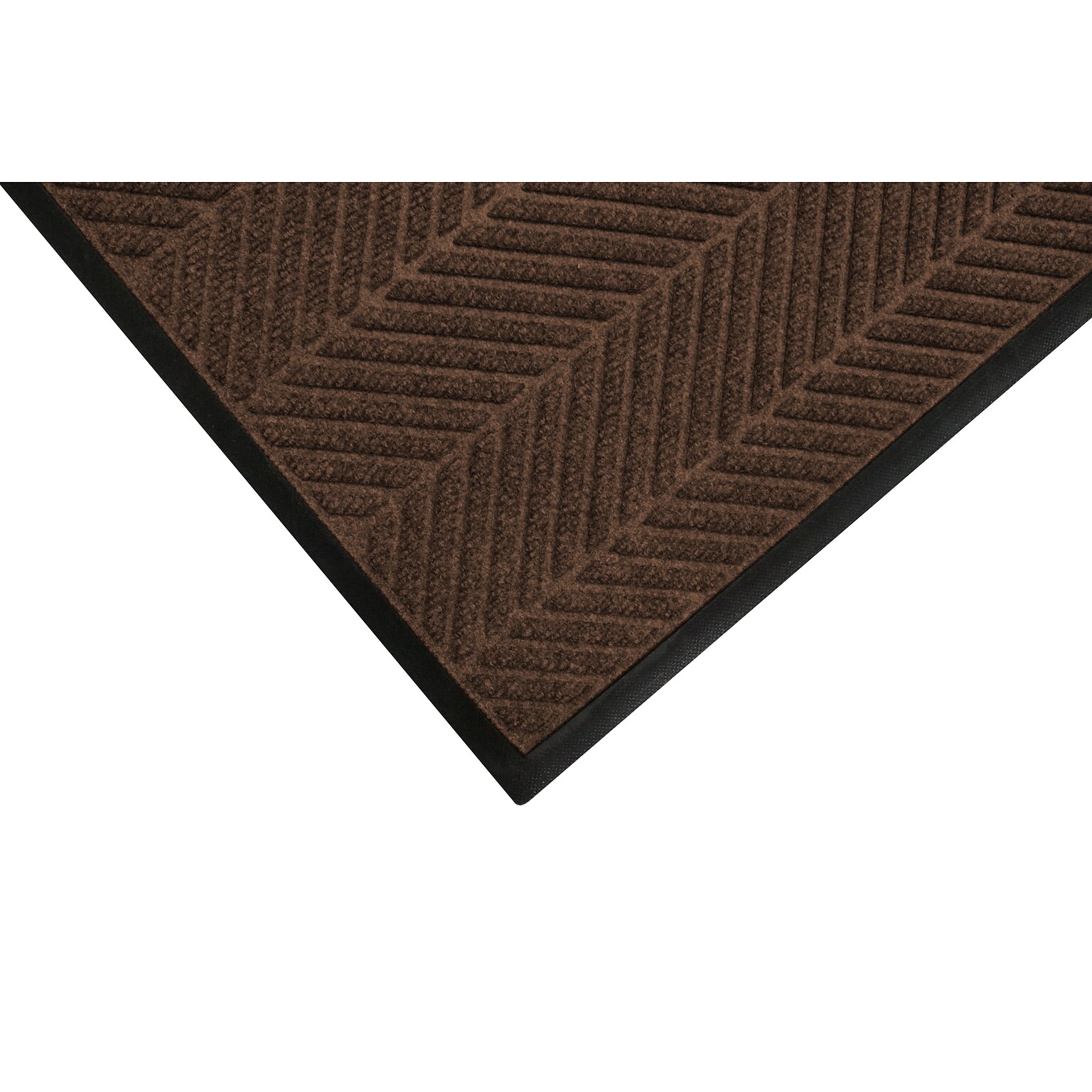 M+A Matting WaterHog Max Herringbone Classic Mat, Smooth, 3 x 10, Chestnut Brown (224075310170)