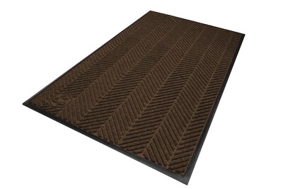 M+A Matting WaterHog Max Herringbone Classic Mat, Universal Cleated, 3' x 5', Chestnut Brown (22407535070)