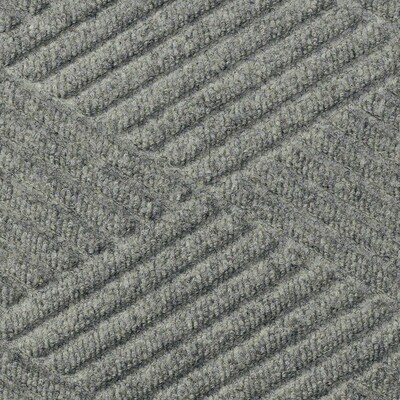 M+A Matting WaterHog Max Diamond Classic Mat, Universal Cleated, 4' x 6', Grey Ash (22957346070)