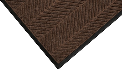 M+A Matting WaterHog Max Herringbone Classic Mat, Smooth, 4 x 10, Chestnut Brown (224075410170)