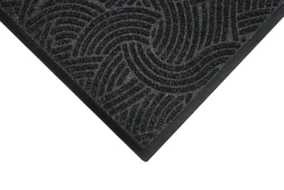 M+A Matting WaterHog Plus Indoor Mat, 70 x 45, Black Smoke (1857046090)