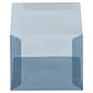 JAM Paper® A2 Translucent Vellum Invitation Envelopes, 4.375 x 5.75, Surf Blue, 25/Pack (1591647)