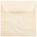 JAM Paper® 6 x 6 Square Translucent Vellum Invitation Envelopes, Spring Ochre Ivory, 50/Pack (PACV510I)