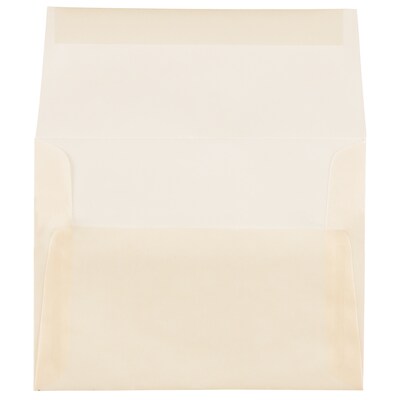 JAM Paper Vellum A2 Invitation Envelope, 4 3/8 x 5 3/4, Spring Ochre Translucent, 50/Pack (PACV600
