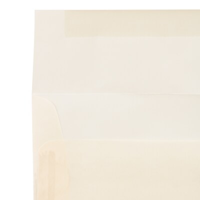 JAM Paper A6 Translucent Vellum Invitation Envelopes, 4.75 x 6.5, Spring Ochre Ivory, 25/Pack (PACV650)