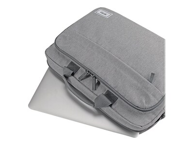 Solo New York Re:new Polyester Briefcase,  Laptop Compatible, Heathered Gray (UBN127-10)