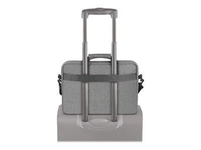 Solo New York Laptop Briefcase, Heathered Gray Polyester (UBN127-10)