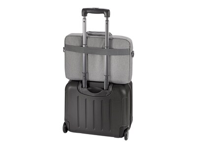 Solo New York Laptop Briefcase, Heathered Gray Polyester (UBN127-10)