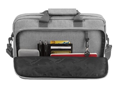 Solo New York Re:new Polyester Briefcase,  Laptop Compatible, Heathered Gray (UBN127-10)