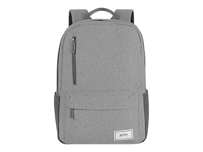 Solo New York Cover Laptop Backpack, Heathered Gray Polyester (UBN761-10)