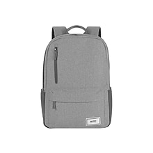 Solo New York Cover Laptop Backpack, Heathered Gray Polyester (UBN761-10)