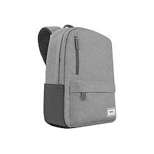 Solo New York Cover Laptop Backpack, Heathered Gray Polyester (UBN761-10)