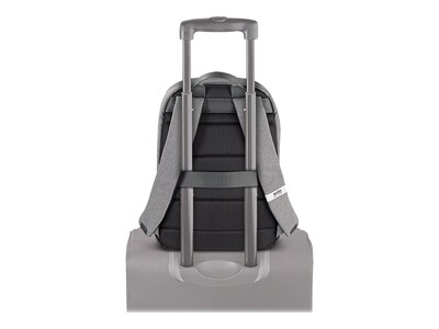 Solo New York Cover Laptop Backpack, Heathered Gray Polyester (UBN761-10)