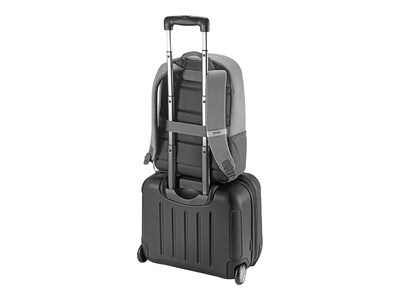 Solo New York Cover Laptop Backpack, Heathered Gray Polyester (UBN761-10)