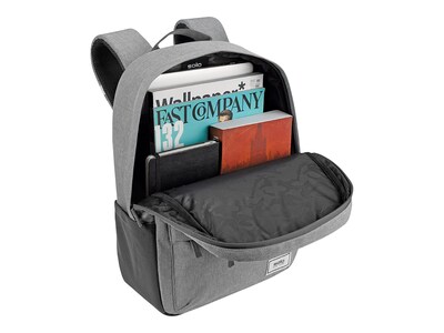 Solo New York Cover Laptop Backpack, Heathered Gray Polyester (UBN761-10)