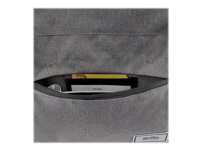 Solo New York Cover Laptop Backpack, Heathered Gray Polyester (UBN761-10)