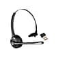 Delton 10X Wireless Noise-Canceling Bluetooth Mono Computer Headset, Auto-Pair USB Dongle, Over-the-Head, Black (DBTHEAD10XBTDL)