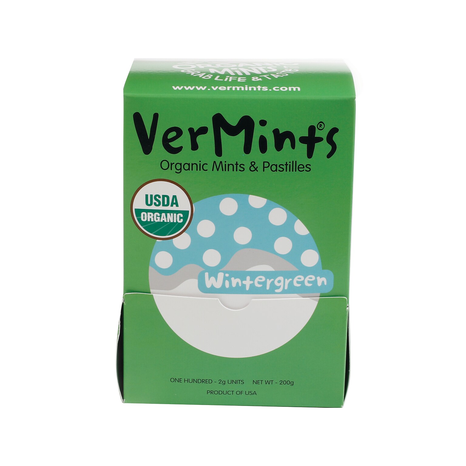 VerMints Wintergreen Mints, 100 Pieces/Pack, 100/Box (VNT00993)