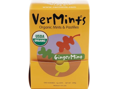 VerMints Gingermint Mints, 100 Pieces/Pack, 100/Box (VNT00994)