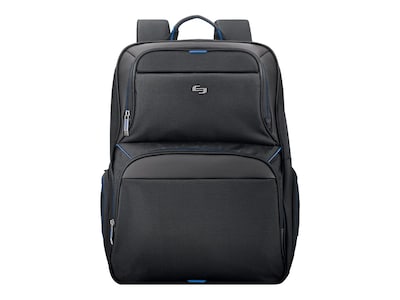 Solo New York Thrive Laptop Backpack, Black/Blue Polyester (UBN701-44)