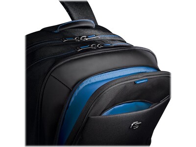 Solo New York Thrive Laptop Backpack, Black/Blue Polyester (UBN701-44)