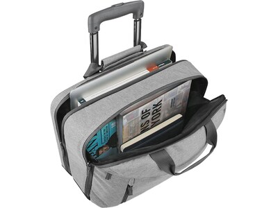 Solo New York Re:Start Laptop Rolling case, Heathered Gray Polyester (UBN915-10)