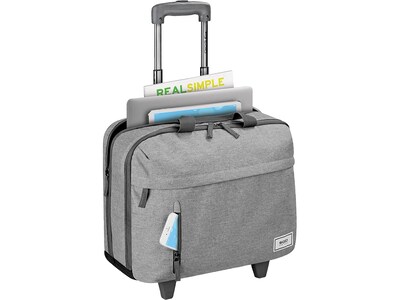 Solo New York Re:Start 15.6" Polyester Rolling Laptop Bag, Heathered Gray (UBN915-10)