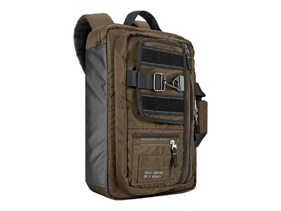 Solo New York Zone Laptop Briefcase/Backpack Hybrid, Khaki Nylon (UBN350-3)