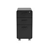 Poppin The Sort-It-Out 3-Drawer Vertical File Cabinet, Locking, Letter/Legal, Black, 20 (104741)