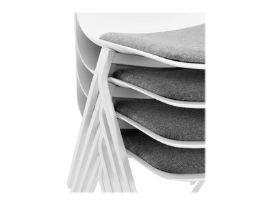 Poppin The Seating-On-Lock Mixed Materials Task Chair, White (107667)