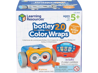 Learning Resources Botley 2.0 Color Wraps, Red/Silver, 2/Pack (LER 2954)