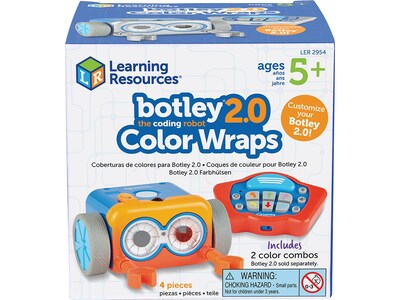 Learning Resources Botley 2.0 Color Wraps, Red/Silver, 2/Pack (LER 2954)