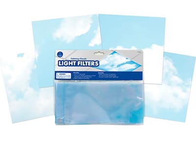 Educational Insights Calming Clouds Light Filters, White/Blue, 2 x 4, 4/Set (1235)