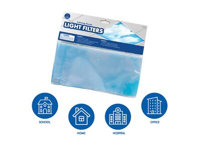 Educational Insights Calming Clouds Light Filters, 2' x 4', White/Blue, 4/Set (1235)
