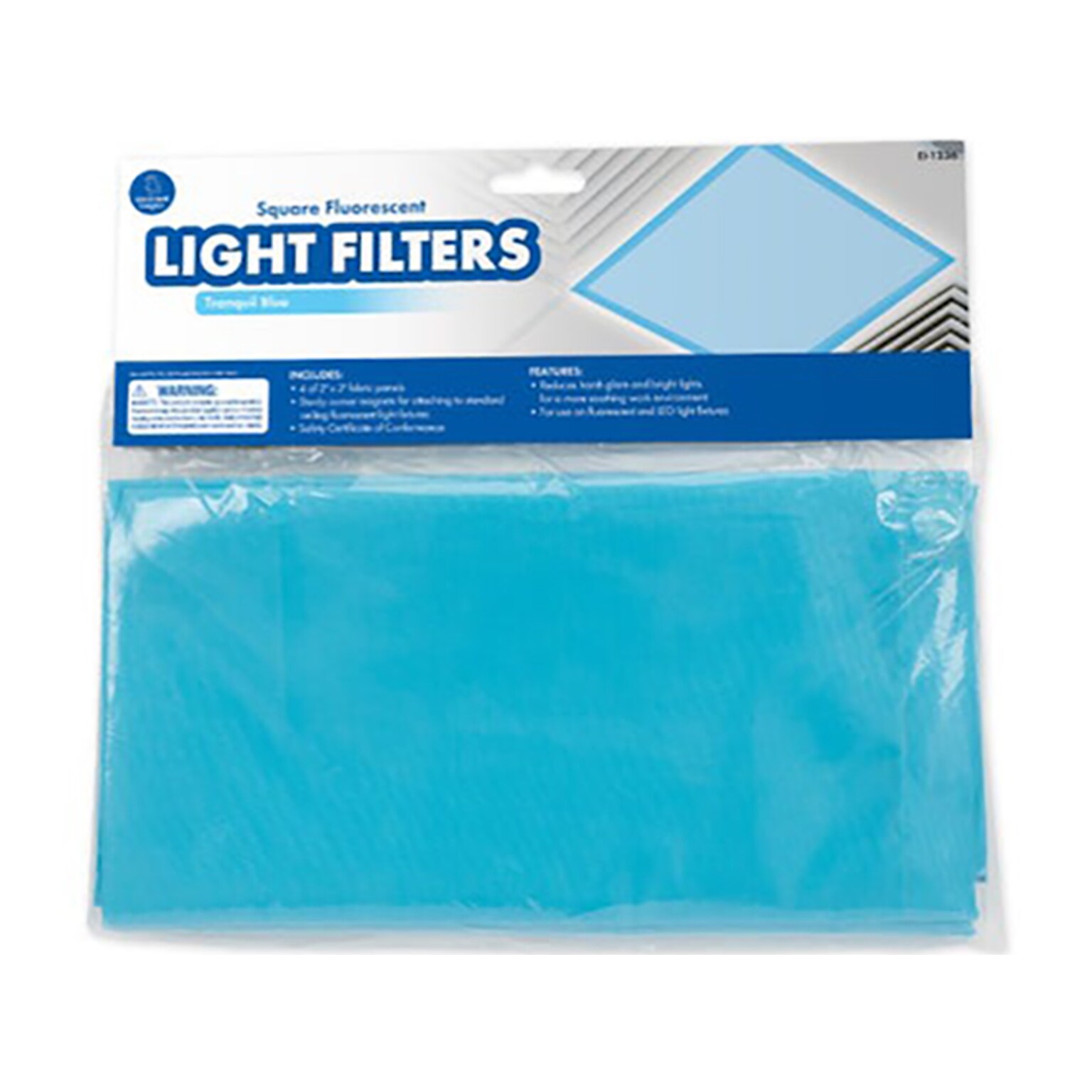 Educational Insights Mini Light Filters, Tranquil Blue, 2’ x 2’, 4/Set (1236)